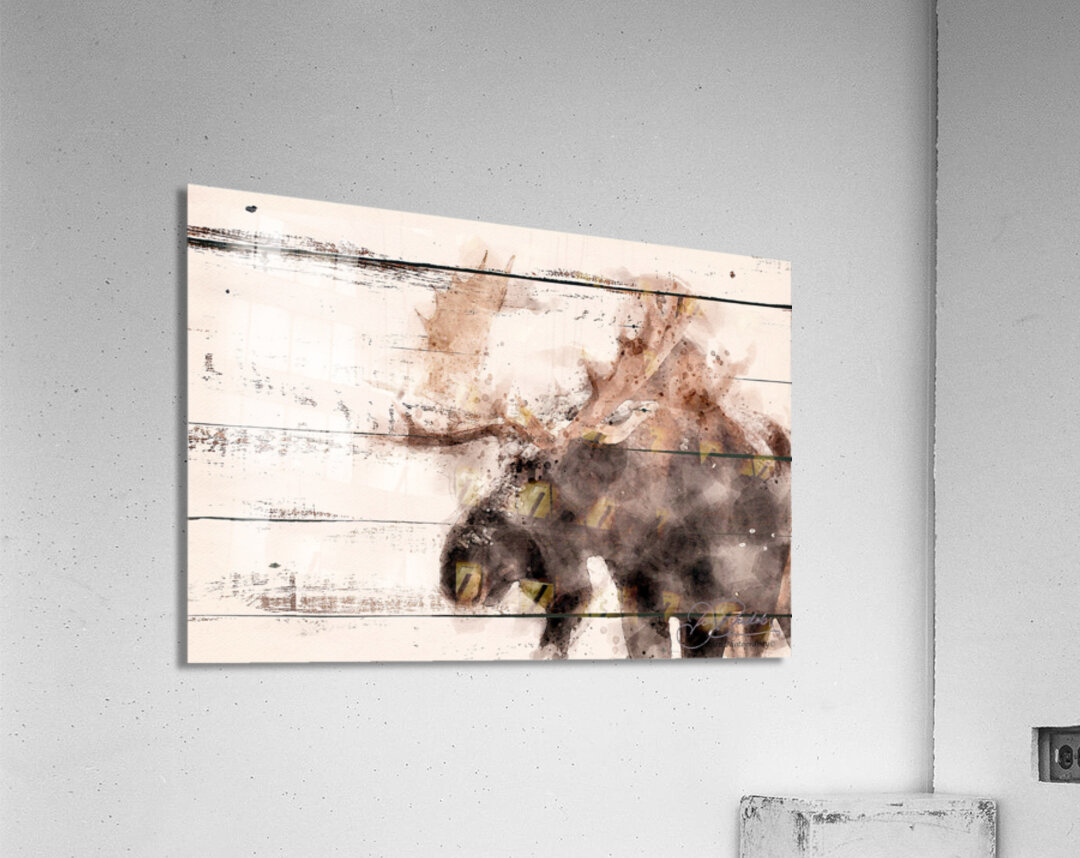 BULL MOOSE ABSTRACT Acrylic Print