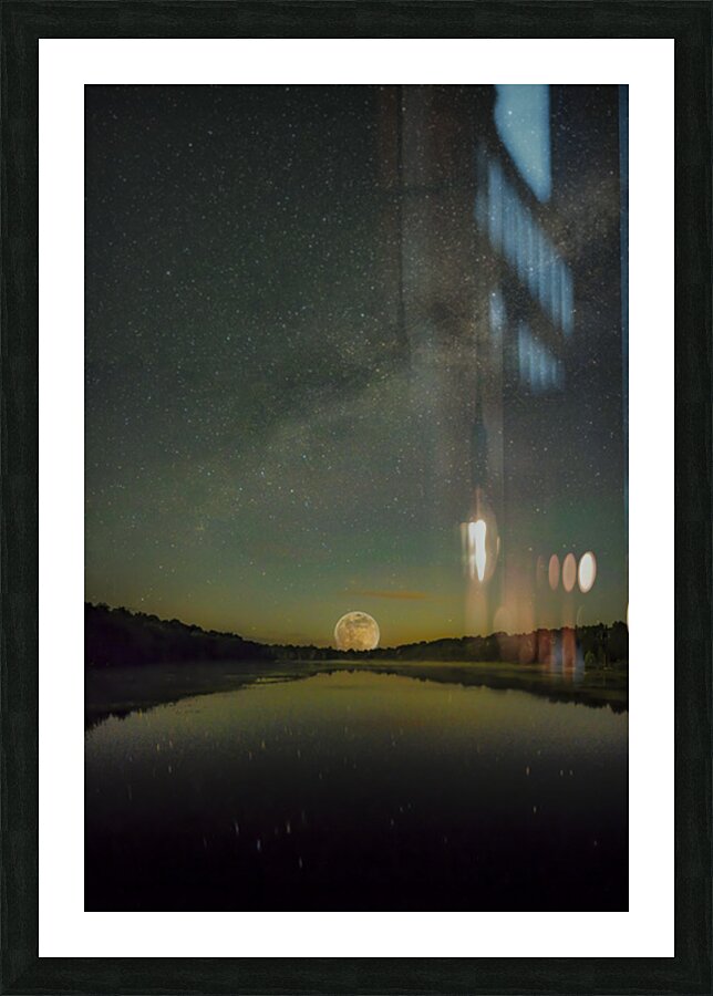 AHMIC MOON Picture Frame print